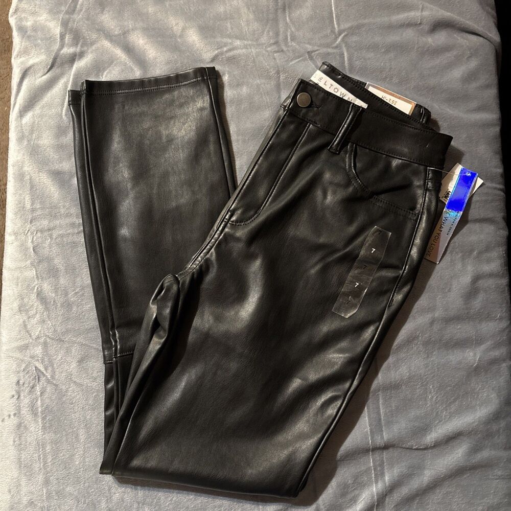 Tinseltown Hi-Rise Black Faux Leather Pants Size 7/28
